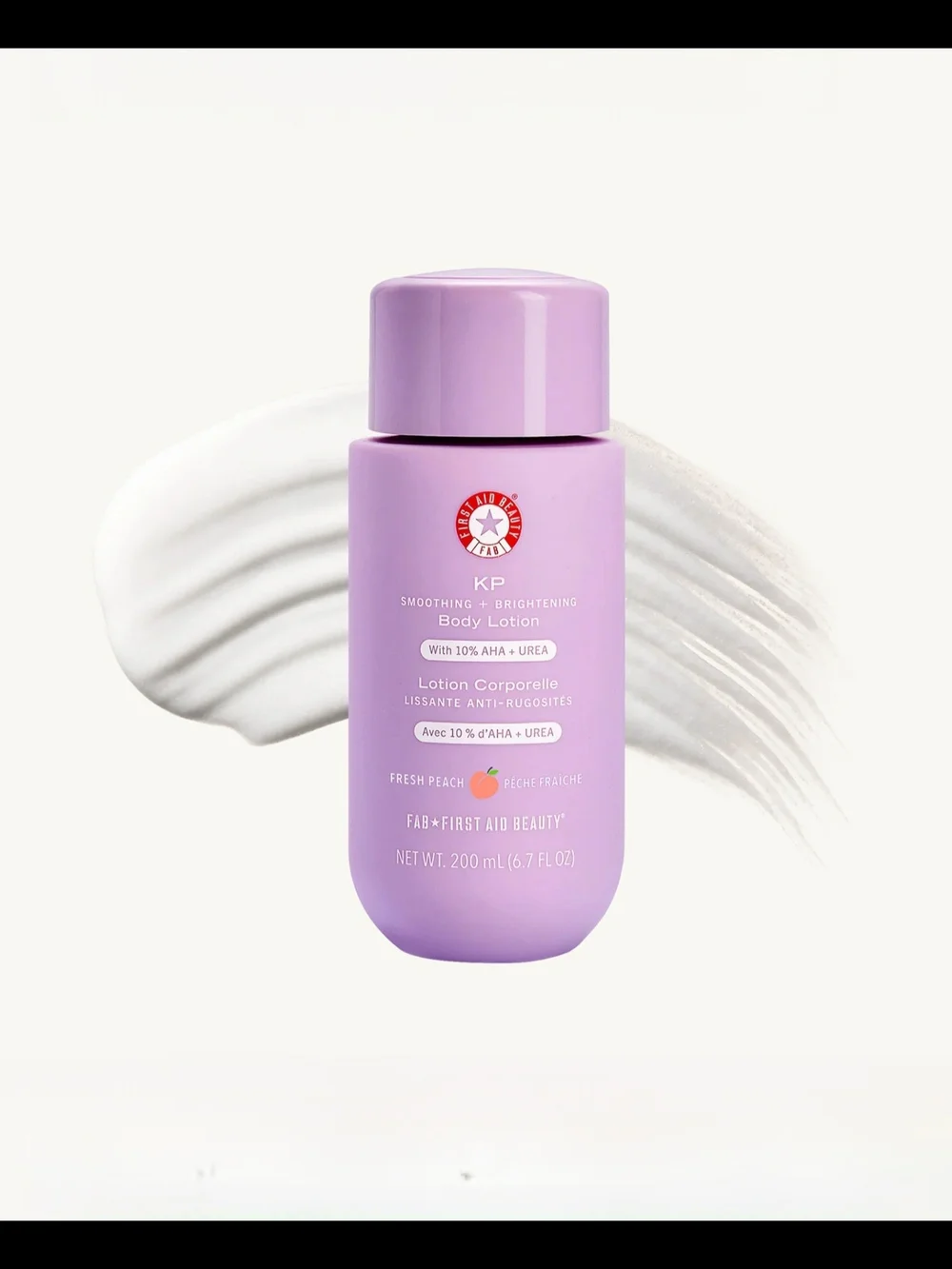 First Aid Beauty KP Smoothing + Brightening Body Lotion Fresh Peach 200ml - NEW